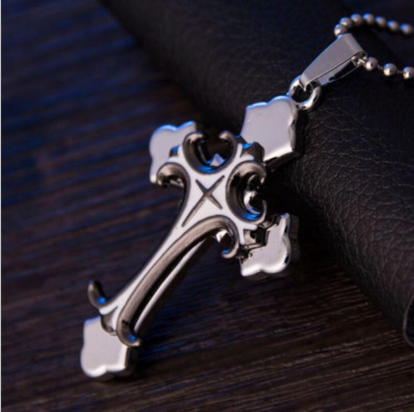 Cross Pendant Necklace Unisex Crucifix Men Women With Chain