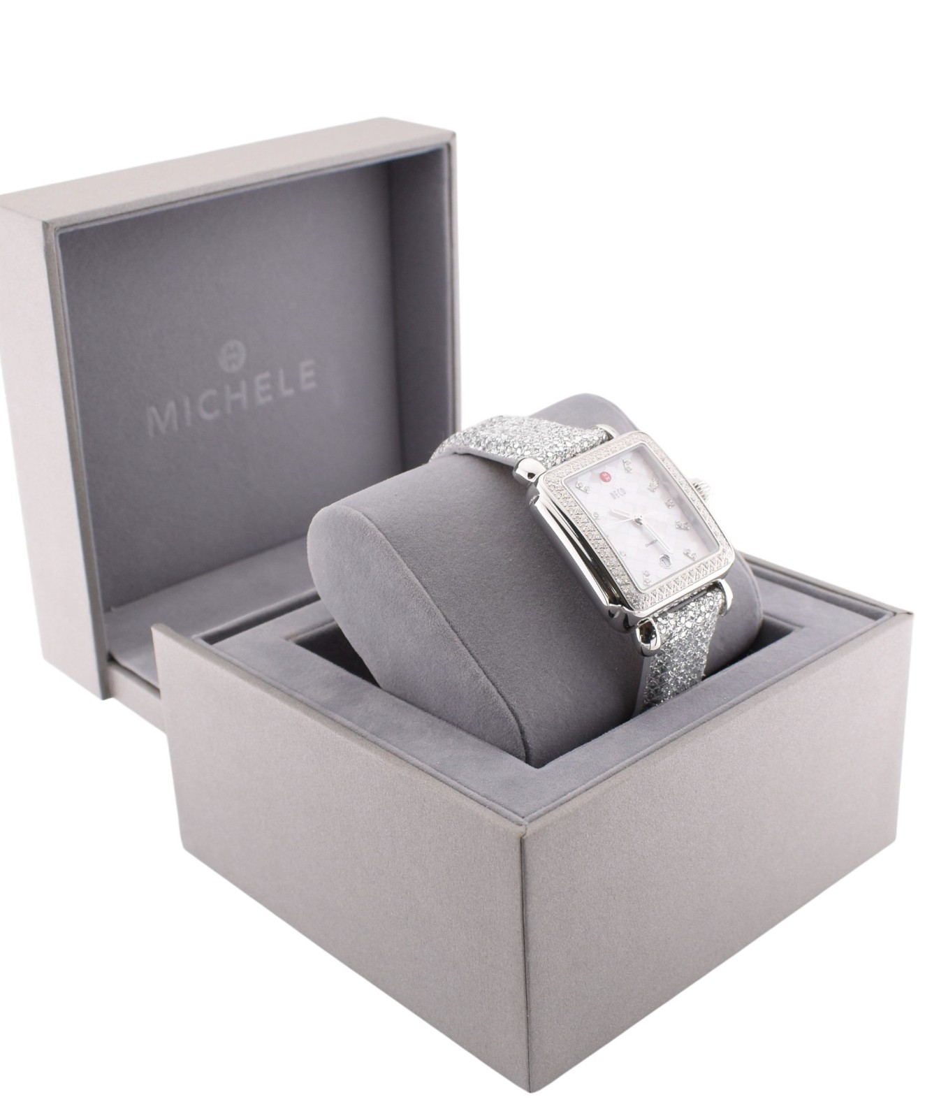 New Michele Deco Mosaic Mother of Pearl Diamond Dial Diamond Watch MW06T01A1046