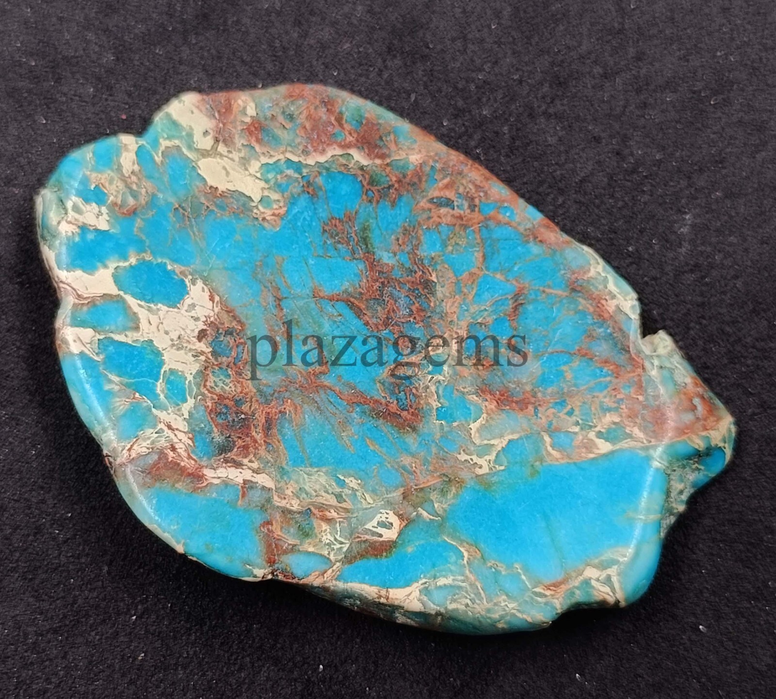 40CT NATURAL BLUE TURQUOISE SLAB ROUGH CERTIFIED LOOSE GEMSTONE 5ARJ