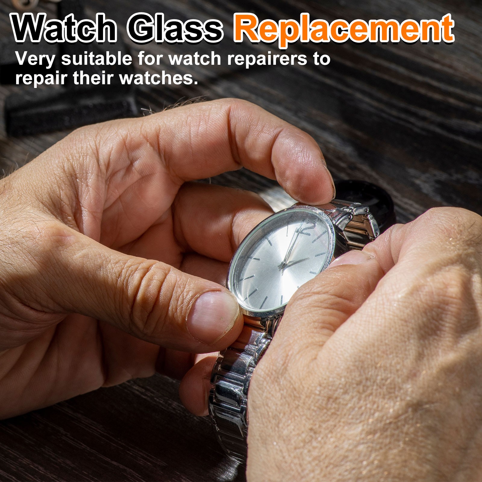3pcs Watch Glass Lens 29.5mm Mineral Glass Round Clear Len for Watchmaker Repair