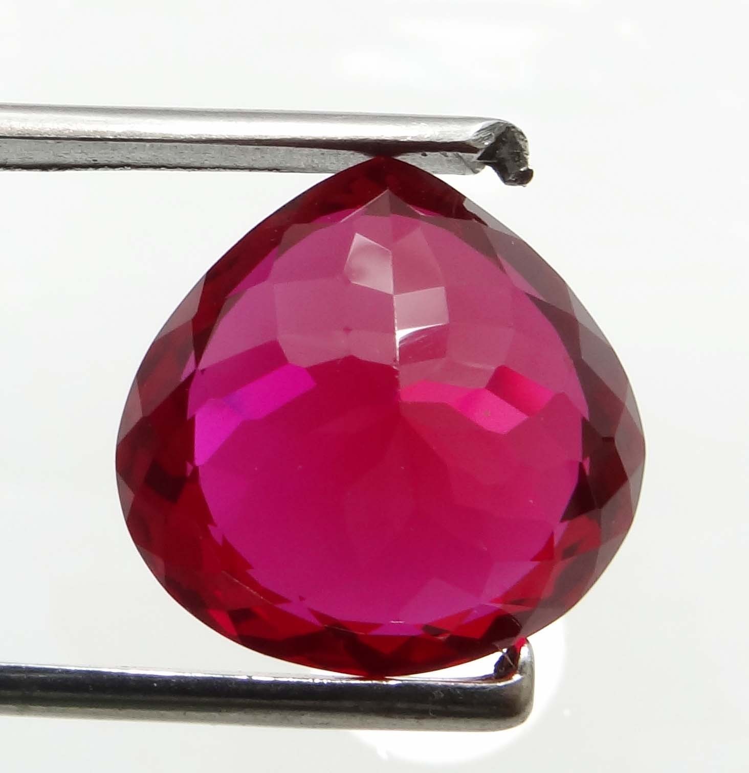 NATURAL 19.04 CTS PIGEON BLOOD RED RUBY pear GEMSTONE CERTIFIED