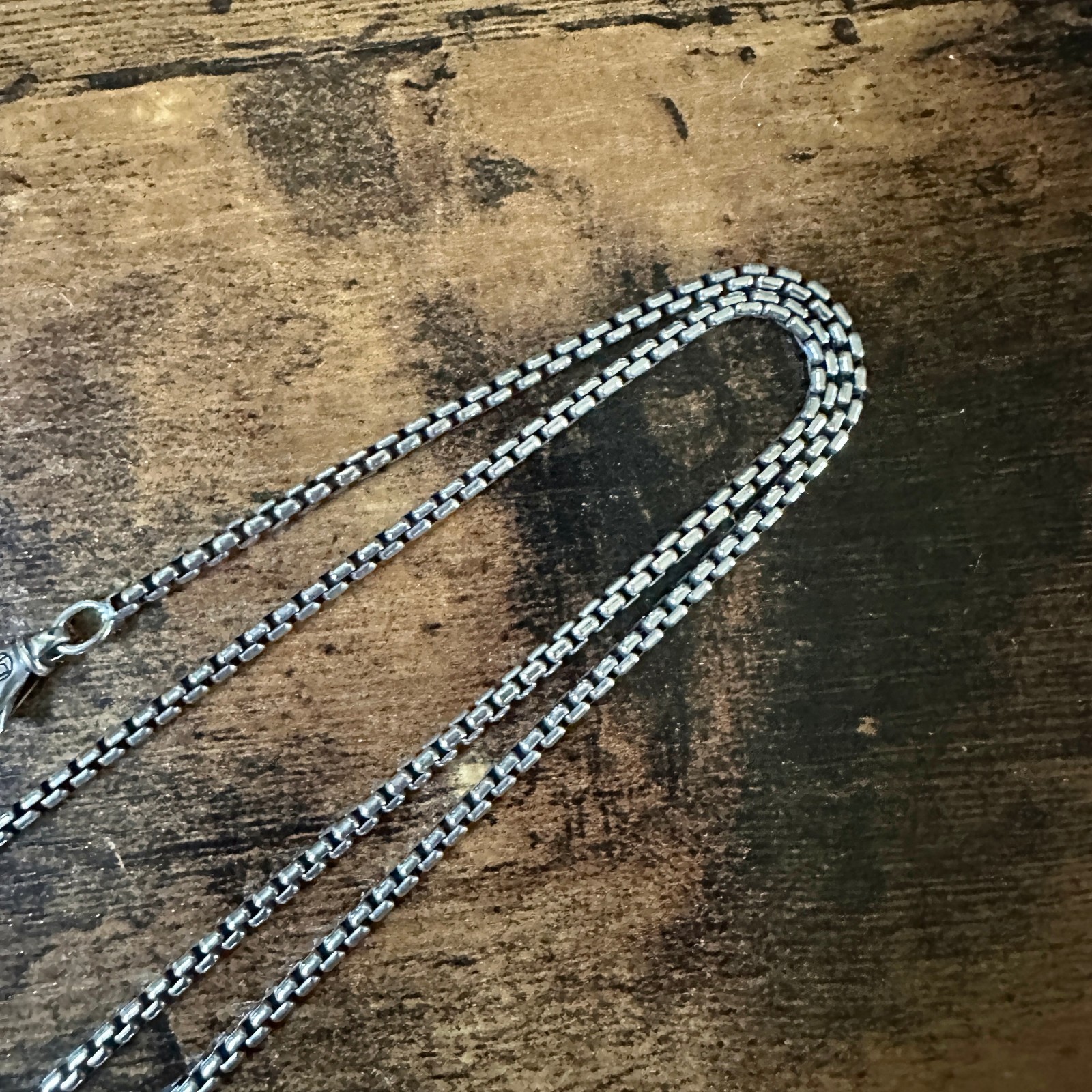 David Yurman Box Chain Necklace in Sterling Silver – 2.7mm – 20″ – FREE SHIPPING