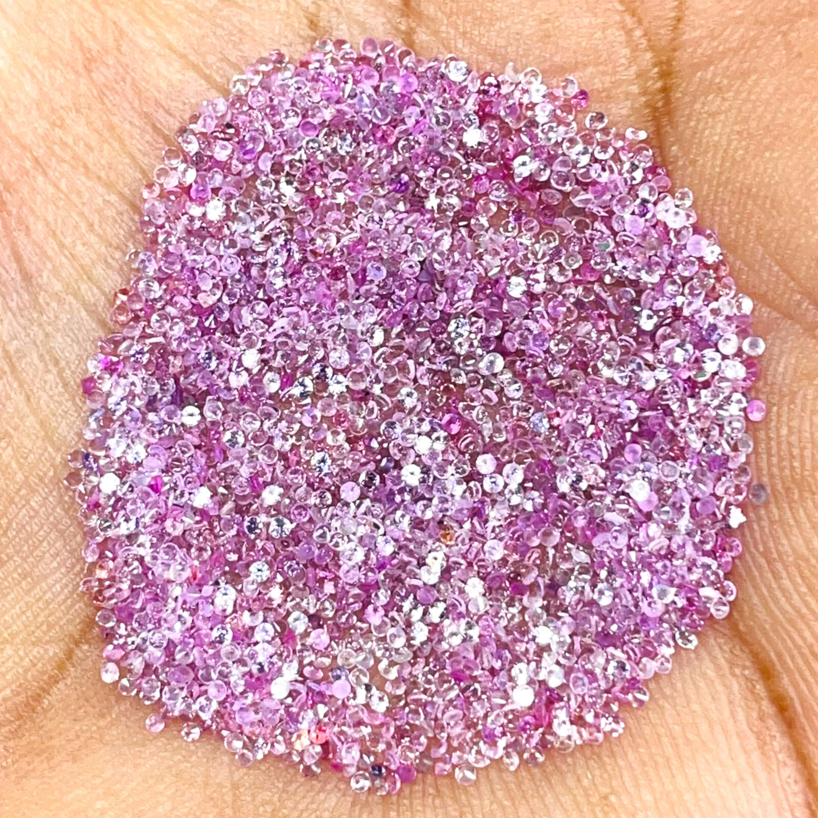 500 Pcs Natural Pink Sapphire 1mm Round Cut Loose Gemstones Wholesale Lot