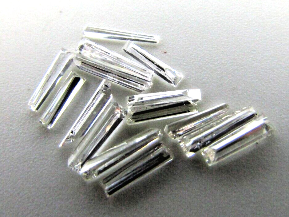100% NATURAL TAPERED BAGUETTE SIZE DIAMOND @6mm SUPER CLEAN AND EXTRA LONG