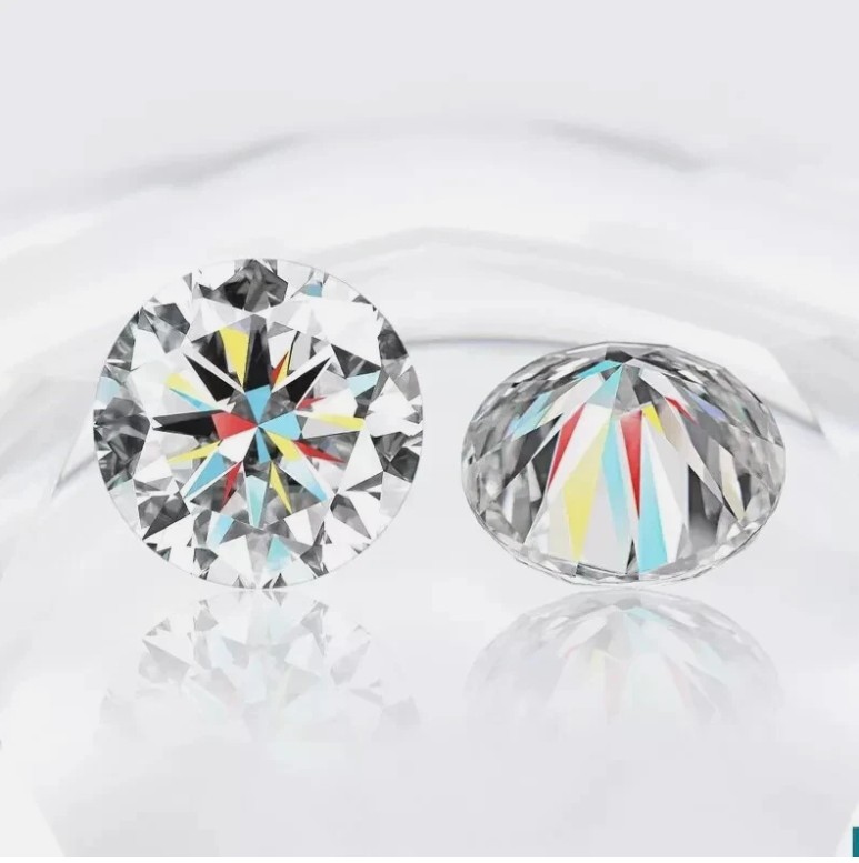 1 x 1 mm Loose CVD Diamond Round D Color Pair IF Clarity Certified
