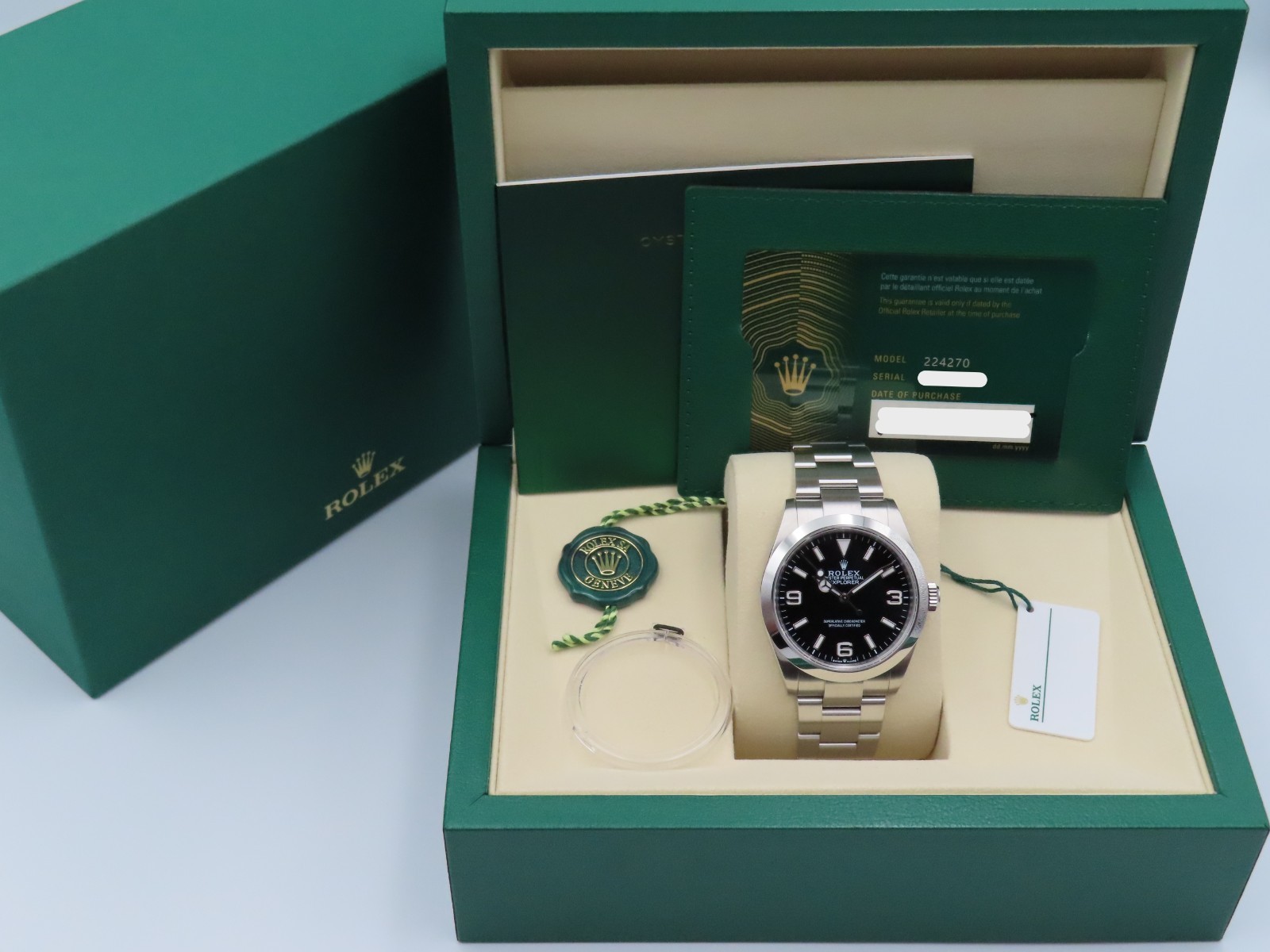 2025 Rolex Explorer I 224270 Black Dial Men’s 40mm Pre-Owned Wristwatch Full Set