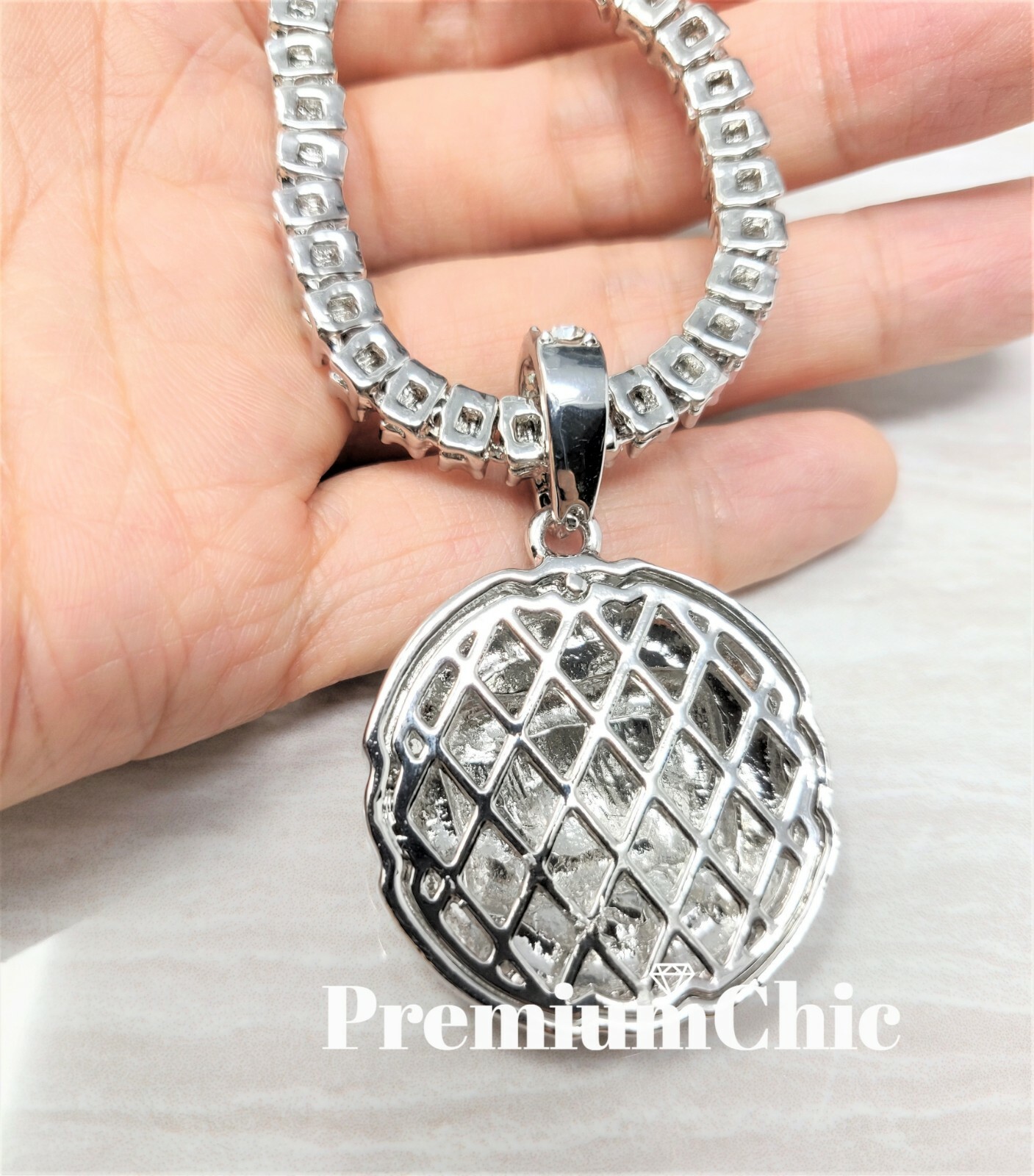 Last Supper Pendant & ICED Tennis Chain Choker Plated Mens Hip Hop CZ Jewelry