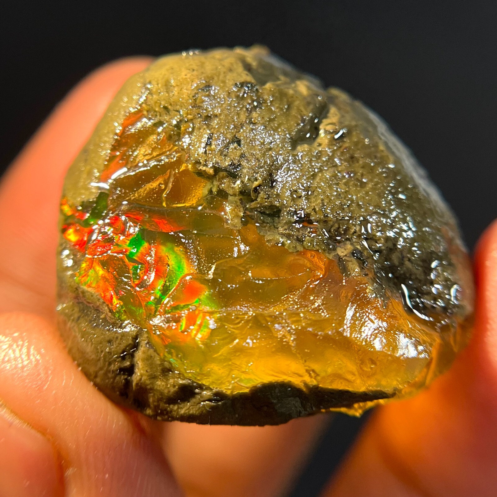 87 Cts Natural Ethiopian Opal Rough Gemstone Grade AAA+ Welo Multi Fire Opal Raw