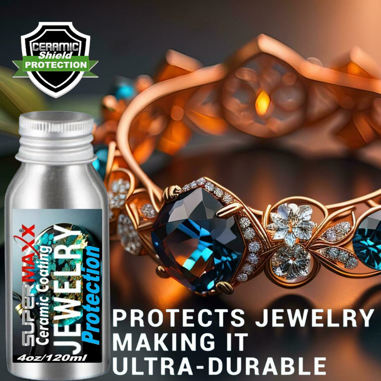 JEWELRY POLISH FOR GOLD, SILVER, COPPER, PLATINUM, EPOXY RESIN – 4 OUNCE