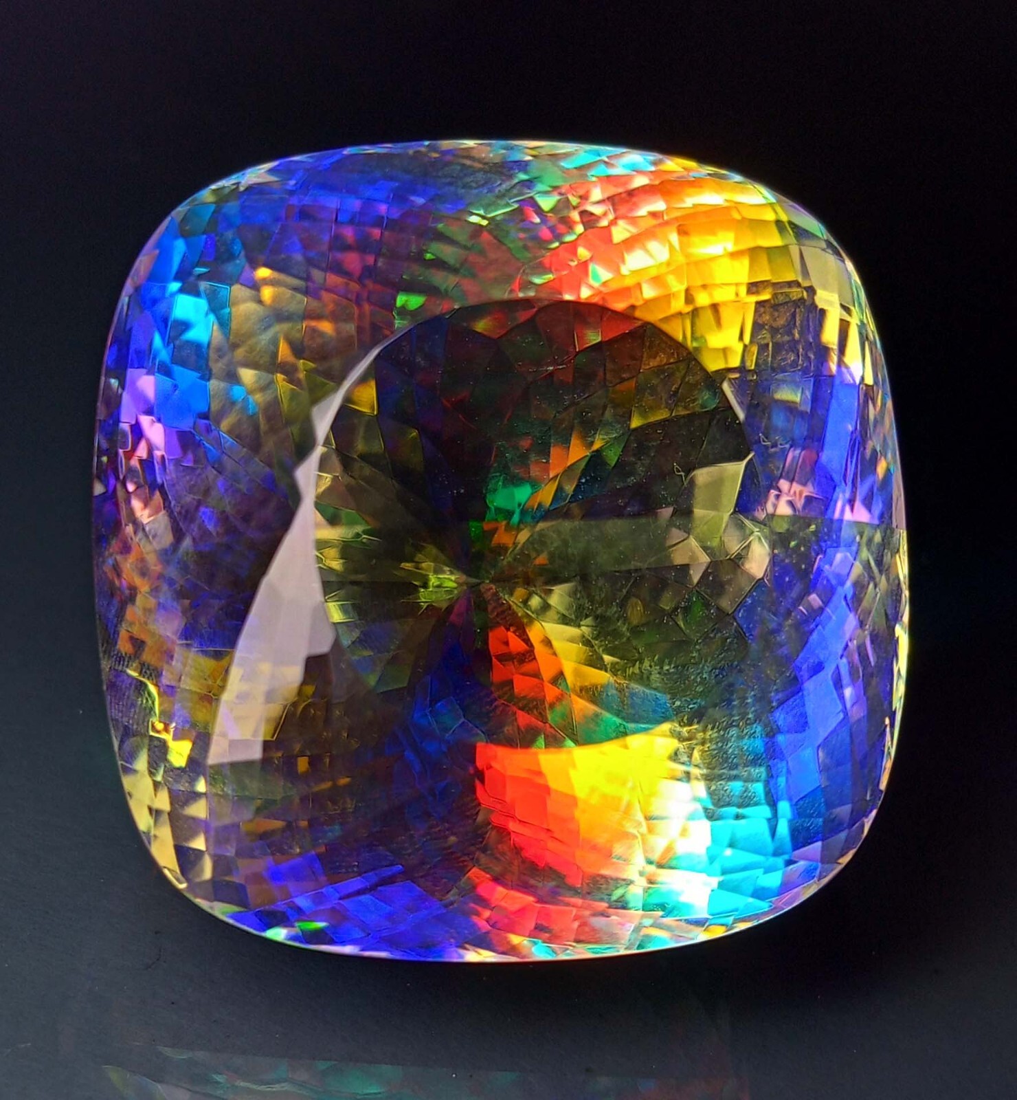 Mystic Topaz EGL Certified Cushion Cut 220.75 Ct Natural Loose Gemstone KH456