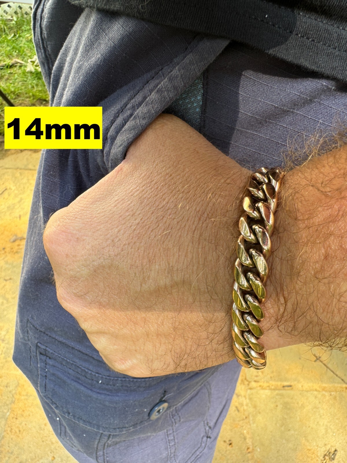 Miami Cuban Link Bracelet Rose Gold Plated Stainless Steel 4-18mm