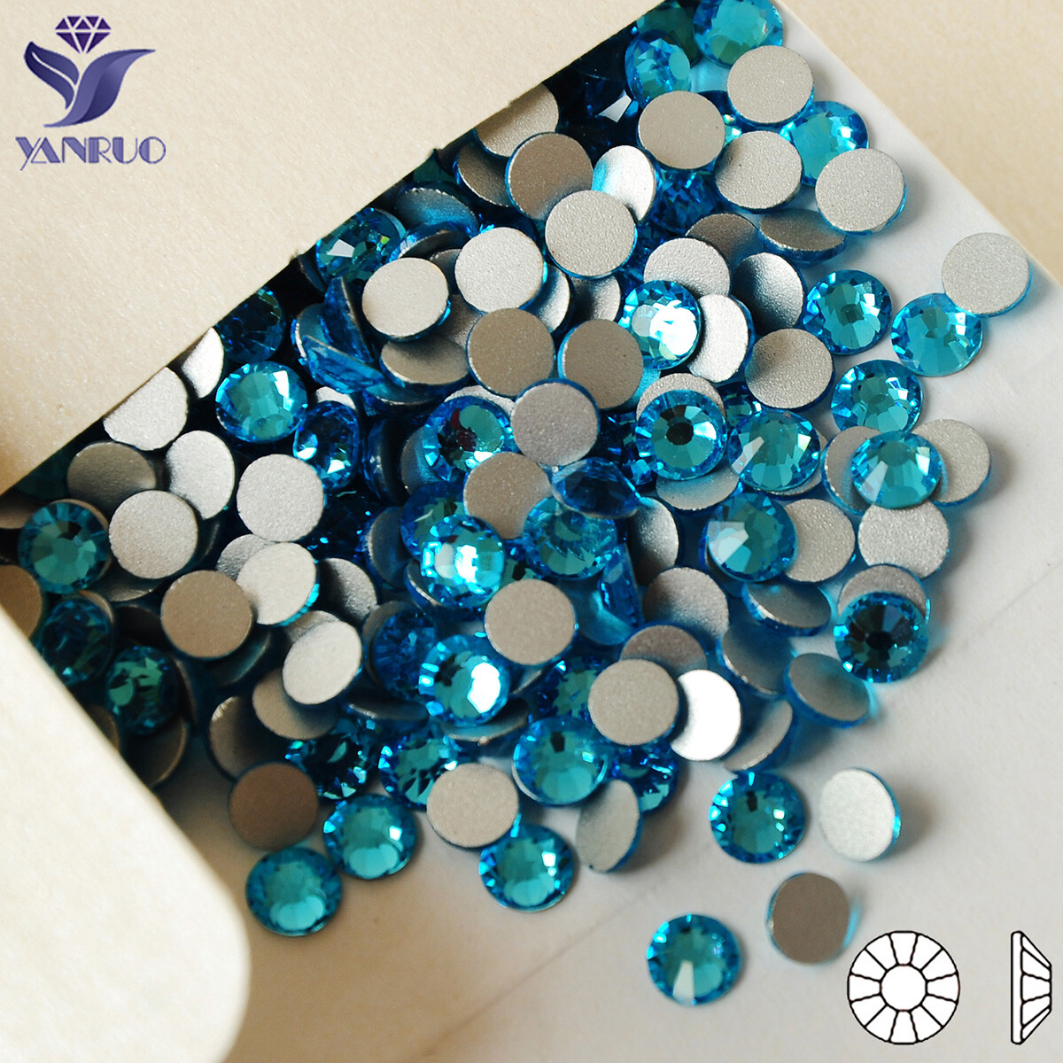 wholesal Non Hotfix Crystals Nail Art Strass Flatback Glass Rhinestones For Nail
