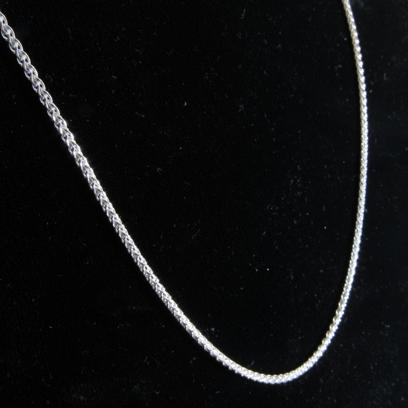 1.9MM Solid 925 Sterling Silver Italian SPIGA / WHEAT Chain Women’s Necklace