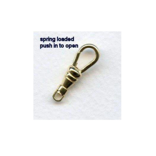 1 Set Gold Tone Spring Ring & Swivel Clip w Jump Rings. Clasps