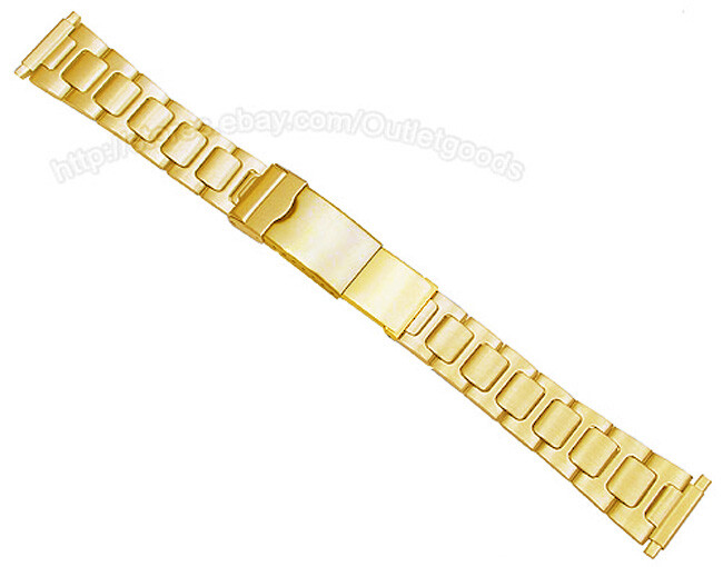 16mm 18mm 20mm & 22mm IP Gold Plated Watch Band Bracelet Clasp Spring Extender