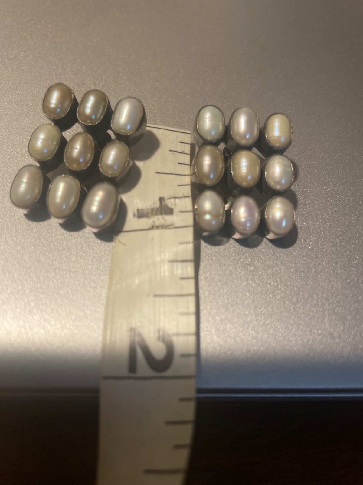 JANE DIAZ Freshwater Pearl Sterling Clip Earrings Nepal