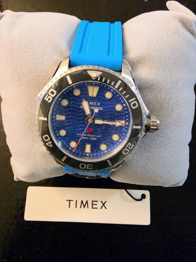 Timex Unisex Deepwater Meridian 200 38mm Watch [Blue] [TW2Y40400VQ]