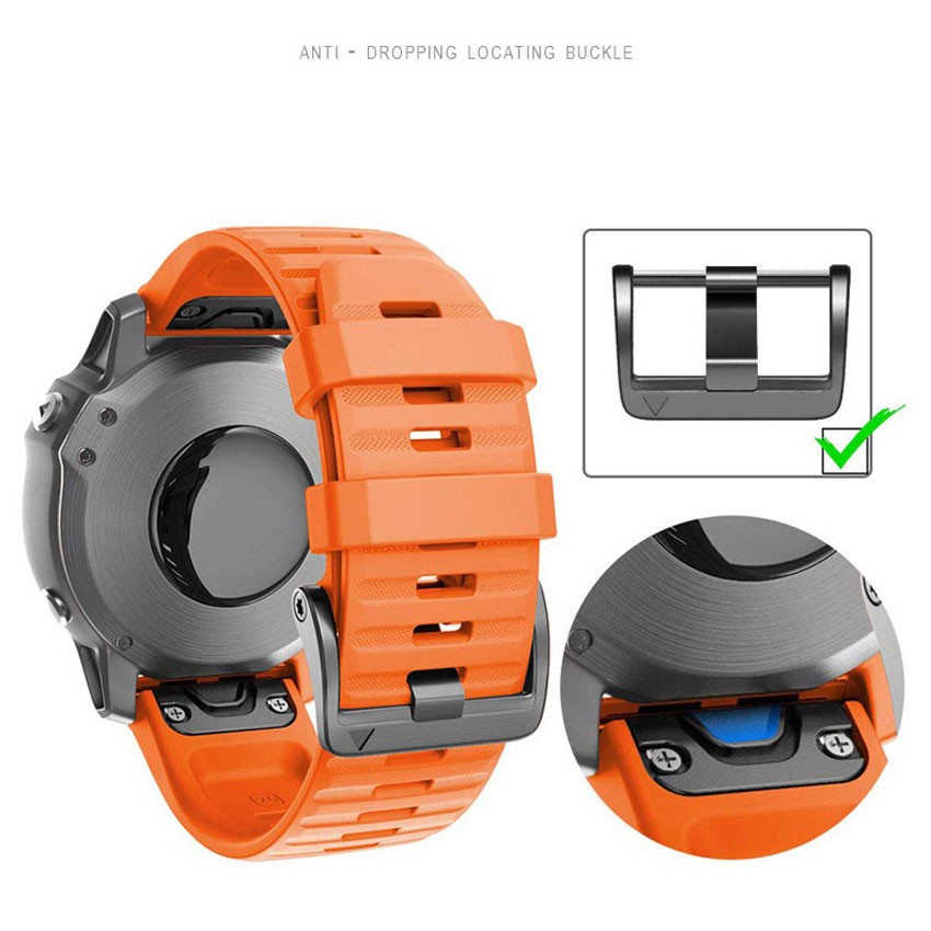 QuickFit Silicone For Garmin Fenix 7S 7 7 Pro 6 5 5S Pro Epix Gen 2 Band Strap