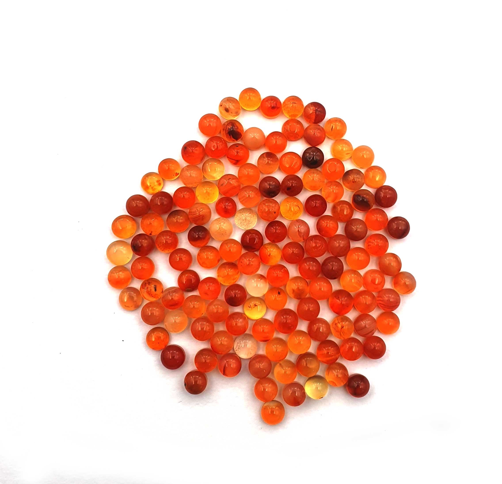 Natural Carnelian Round Cabochon Loose Gemstone Lot 100 Pcs 4 MM