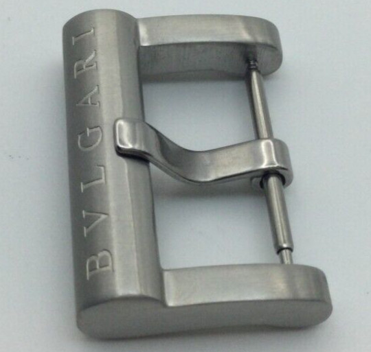 NOS TOP QUALITY 20MM TANG BUCKLE FOR BVLGARI DIAGONO RUBBER SILVER BRUSHED