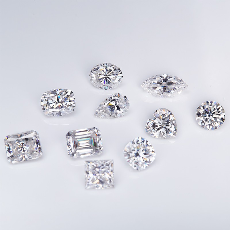 US 0.1-10ct Loose Moissanite Gem Stone VVS1 D Multi Cut with GRA Certificate