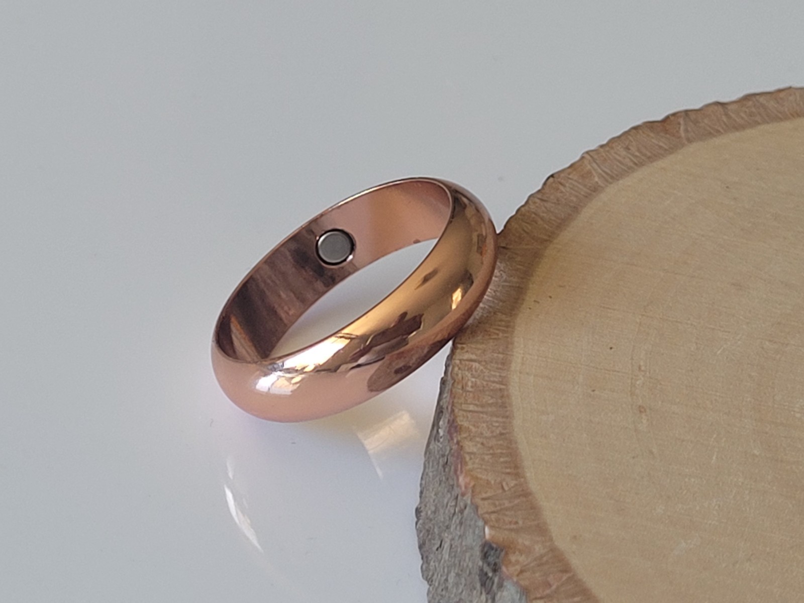 Pure Solid Copper Magnetic Ring – Arthritis Therapy Energy 6 mm Dome Ring