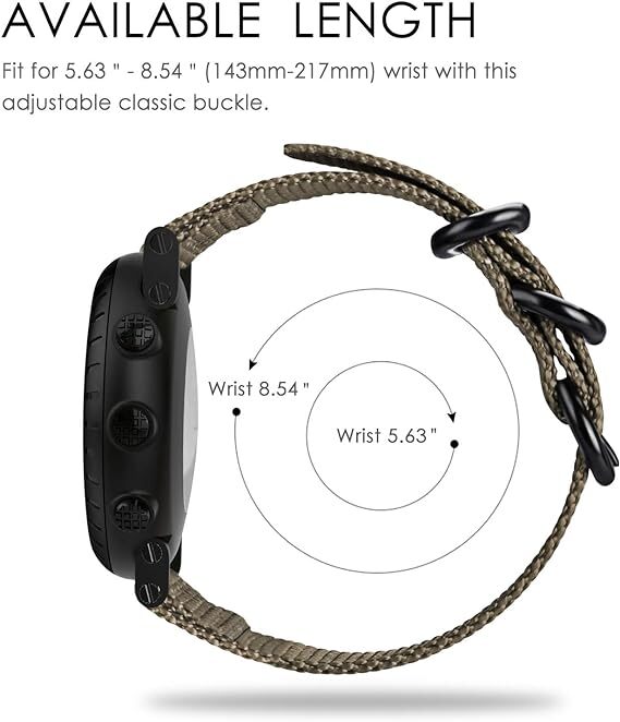 For Suunto Core (24mm) Watch Band Replacement Sport Strap Woven Nylon Adjustable