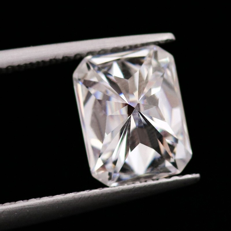 0.1-9ct Radiant Cut D VVS1 Loose Moissanite Stone Lab Created Diamond W/GRA