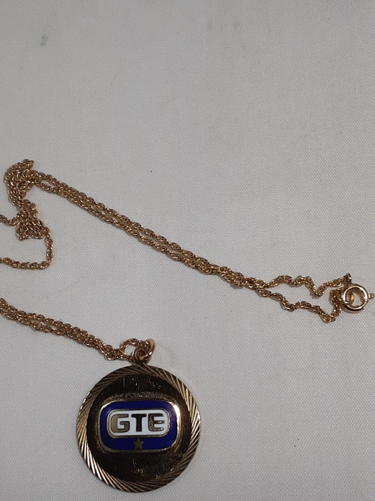 Vintage 10k Gold Filled GTE Award Pendant Necklace With Case