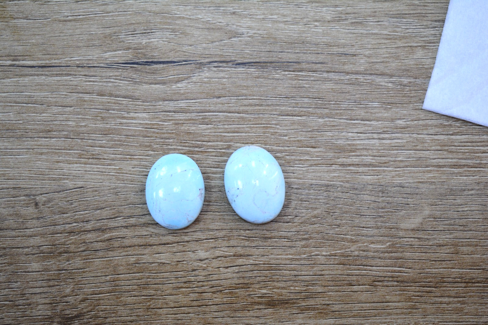 Rare Natural Armenian Turquoise Pair – 35.5 Carats, 2 in 1 lot