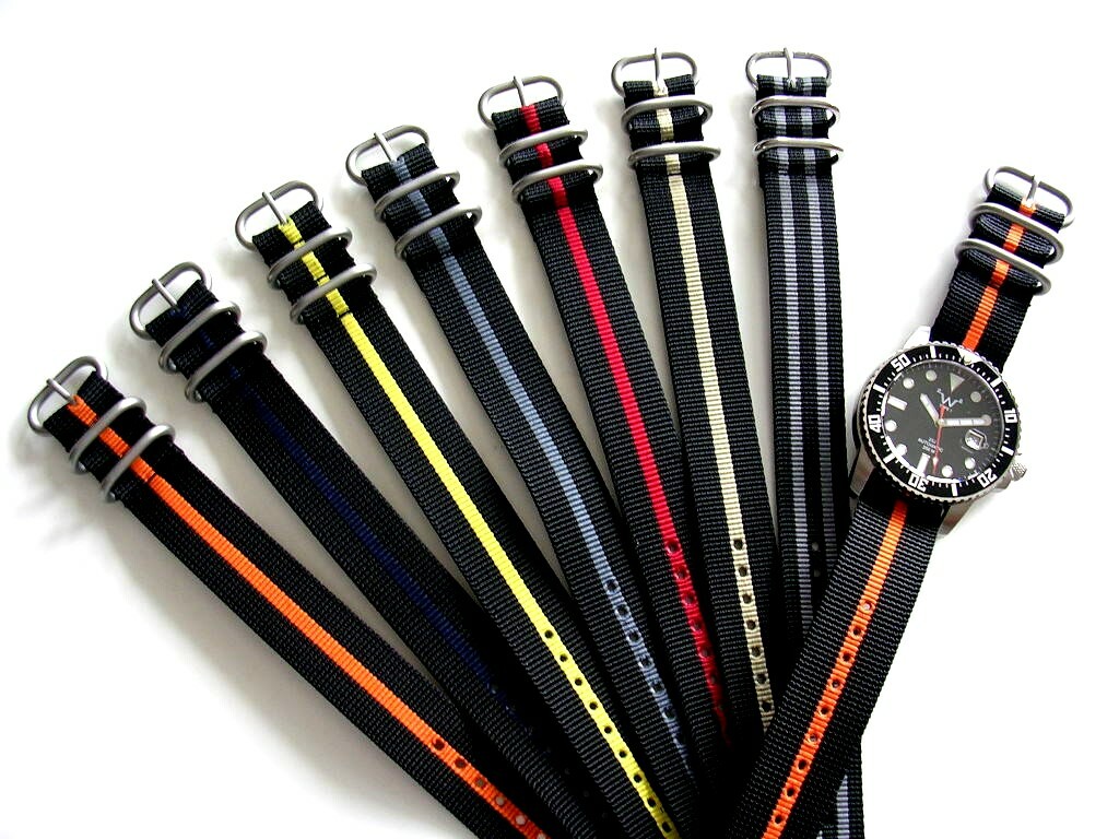 1pc UTC NATO strap SS Nylon Military RAF g10 watchband stitch Bond IW SUISSE usa