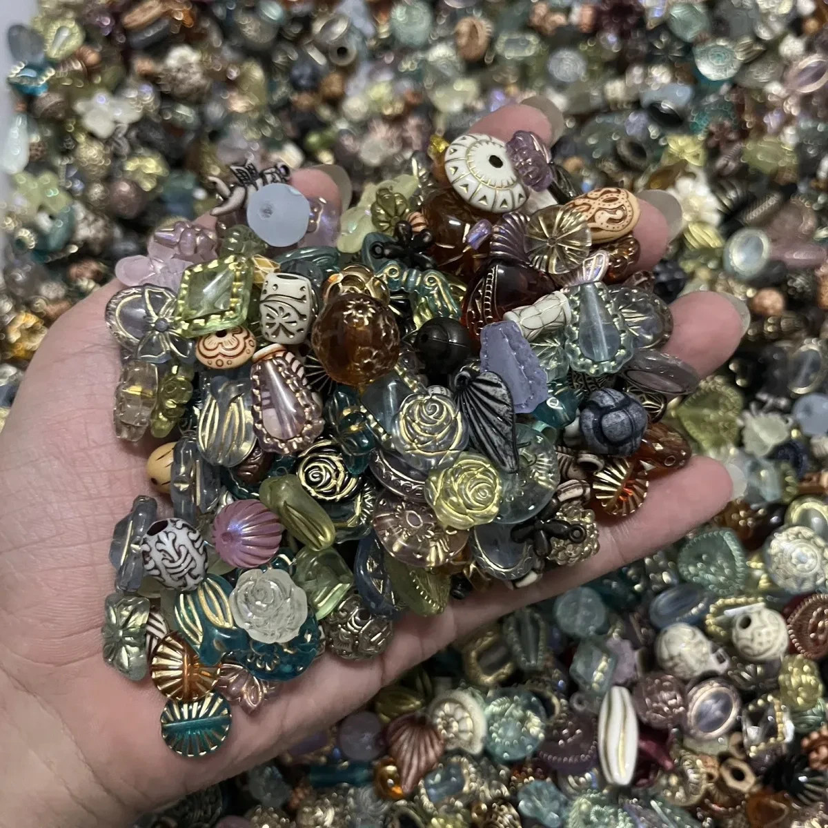 Vintage Now Bulk Jewelry bead Lot 130Pc ALL Brand New Untested 200+Mix and Matc
