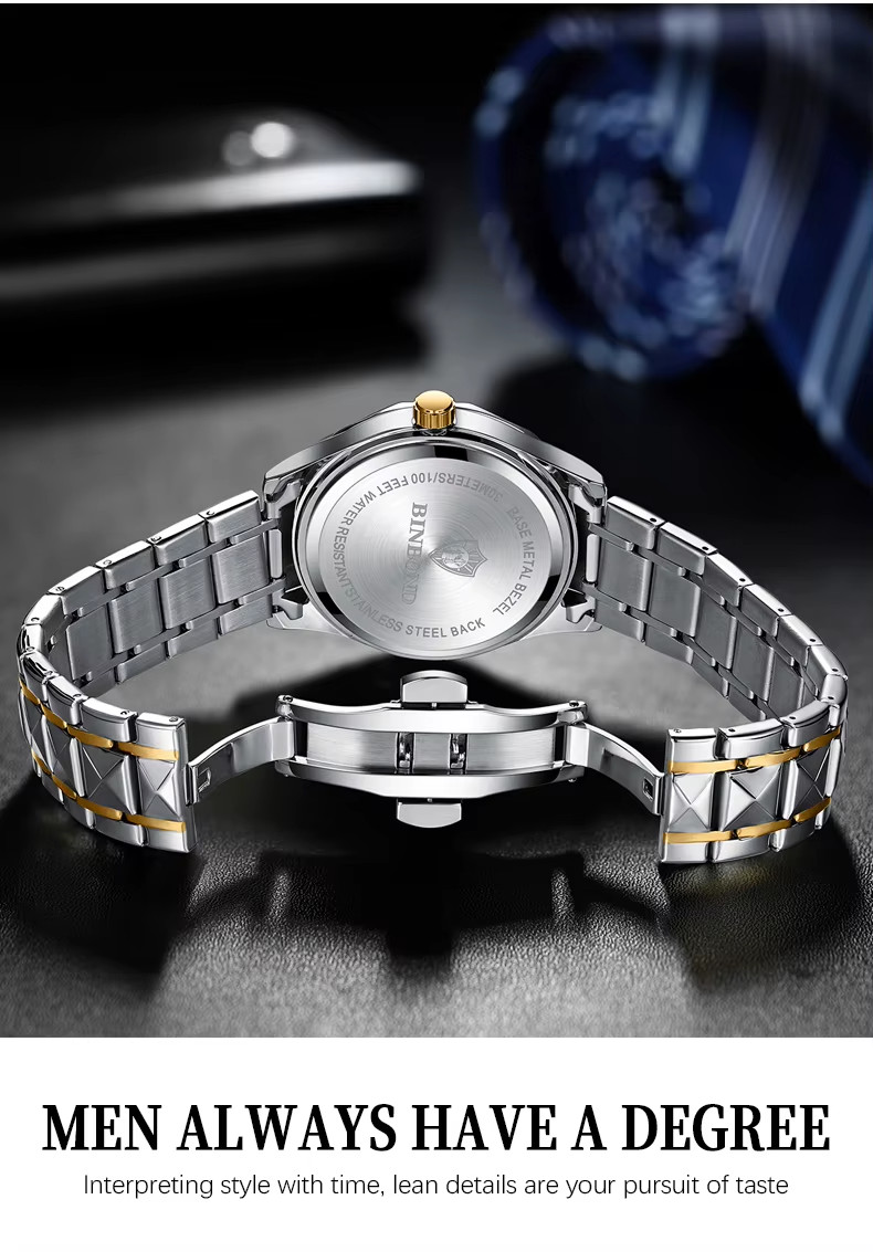 Waterproof Men Watch Stainless Steel Quartz Luminous Classic Business Wristwatch