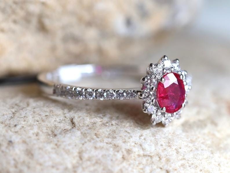 Silver Ruby Rings For Women