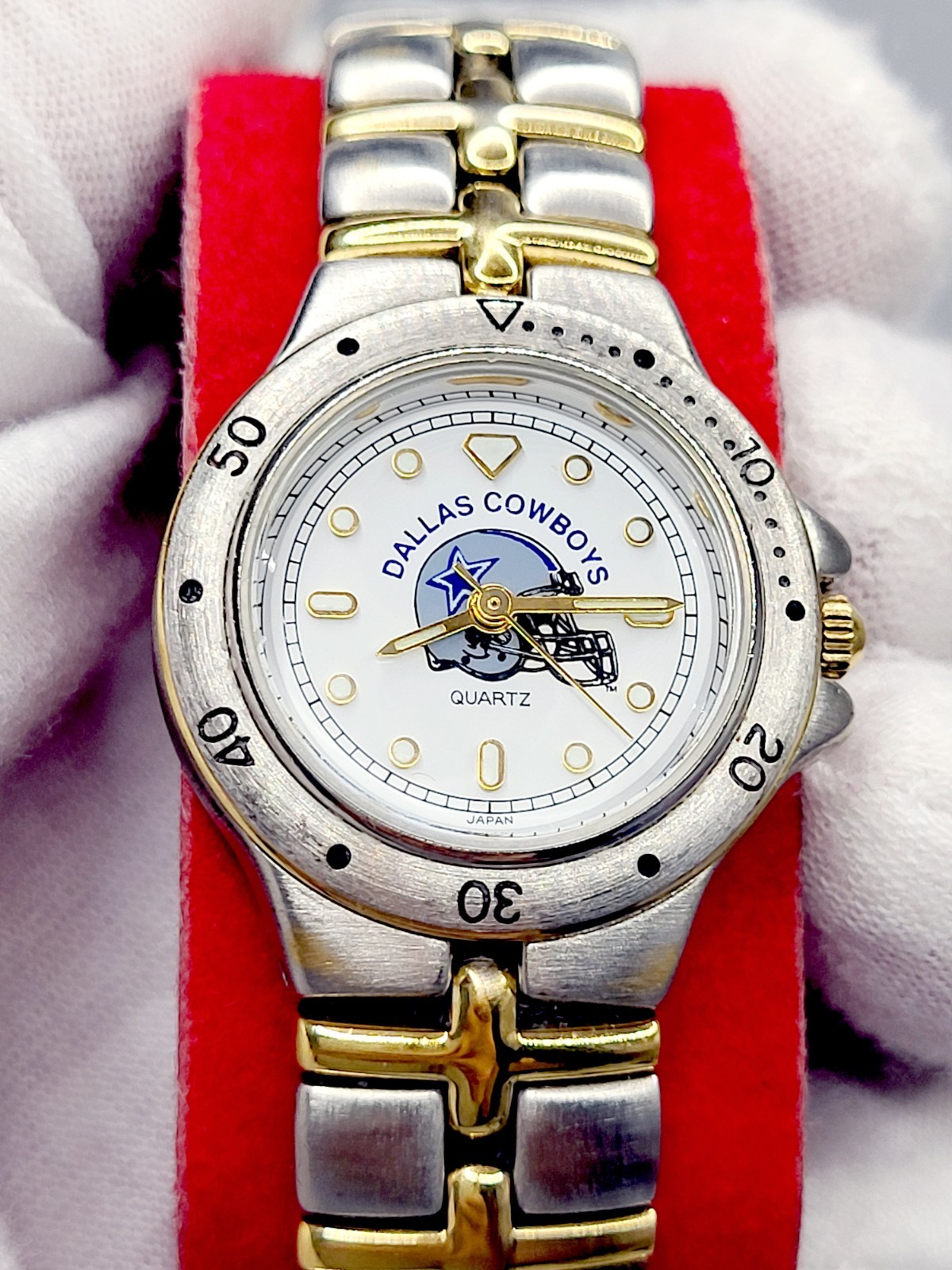 GTE Dallas Cowboys Ladies Women’s Analog Watch 2 Tone 26mm N. MINT New Battery