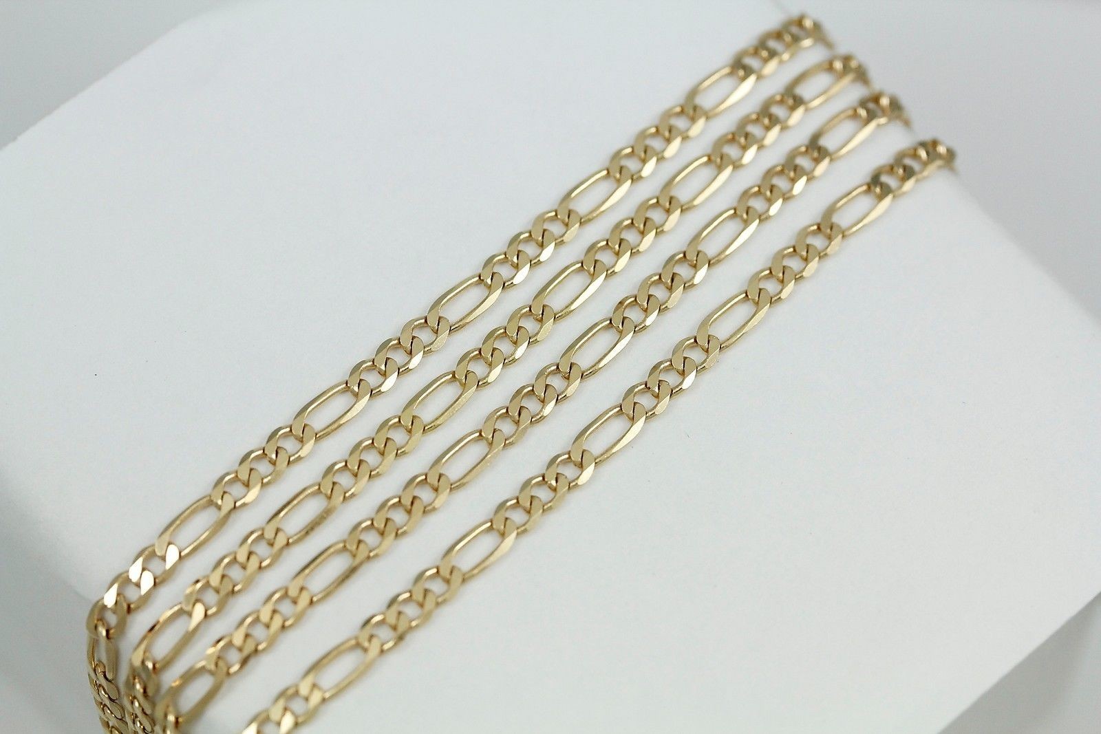 10k Yellow Gold Figaro Chain Necklace 20″(new,6.80g)#2475c