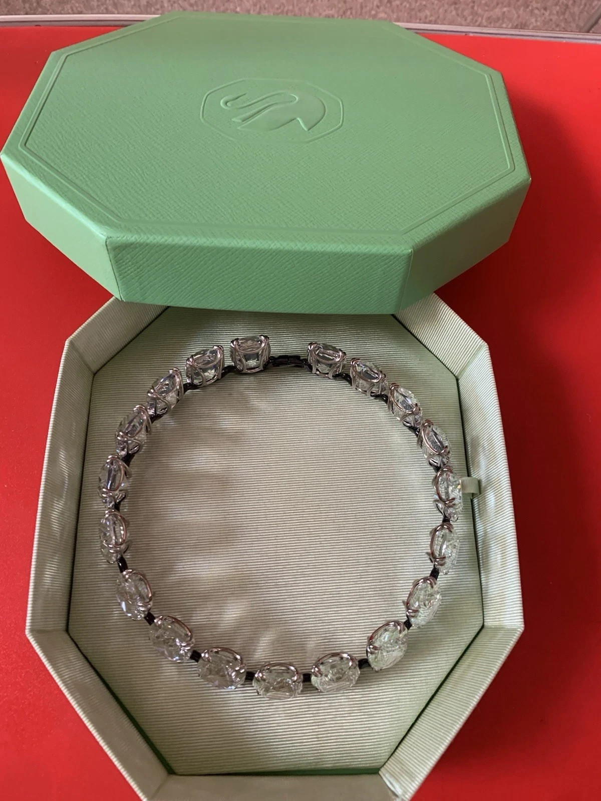 Swarovski Harmonia Choker Necklace oversized floating crystal New Box