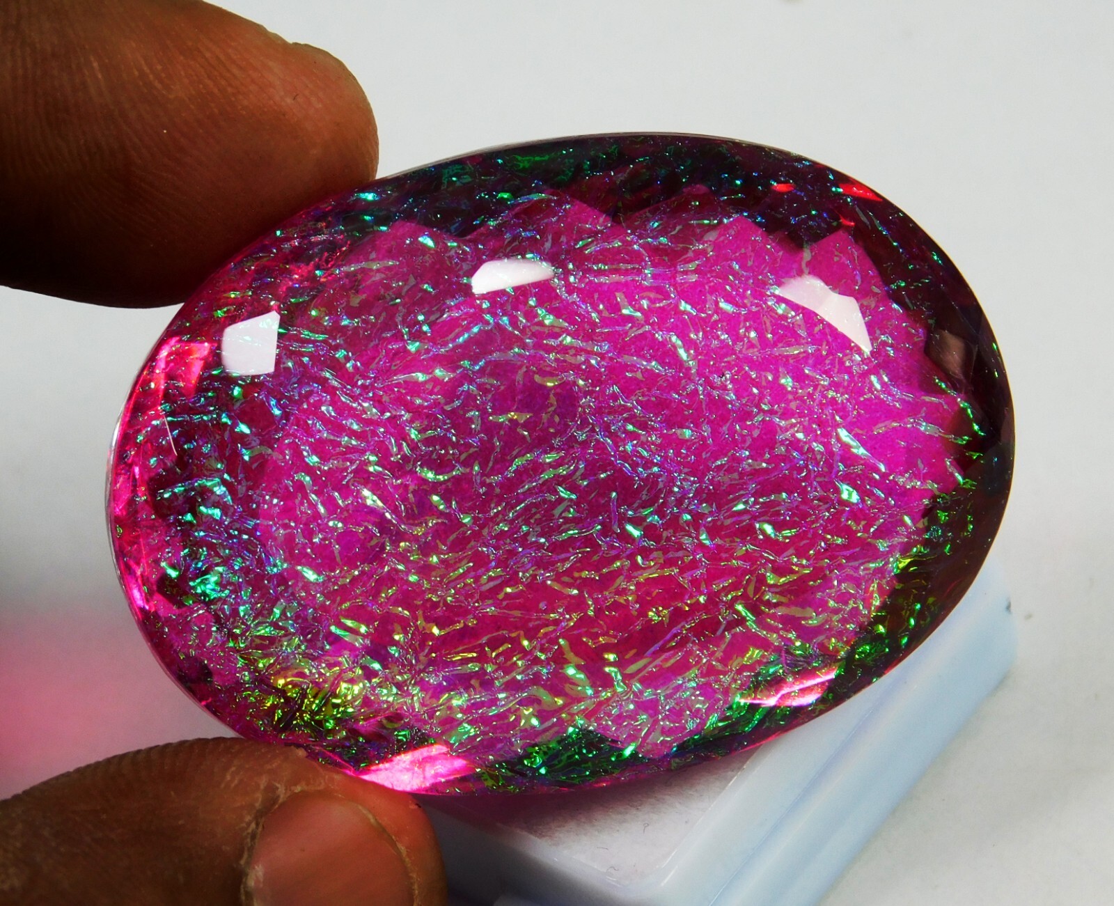 Natural 142.30 Ct Australian Monarch Fire Opal Oval Cut Certified Gemstone