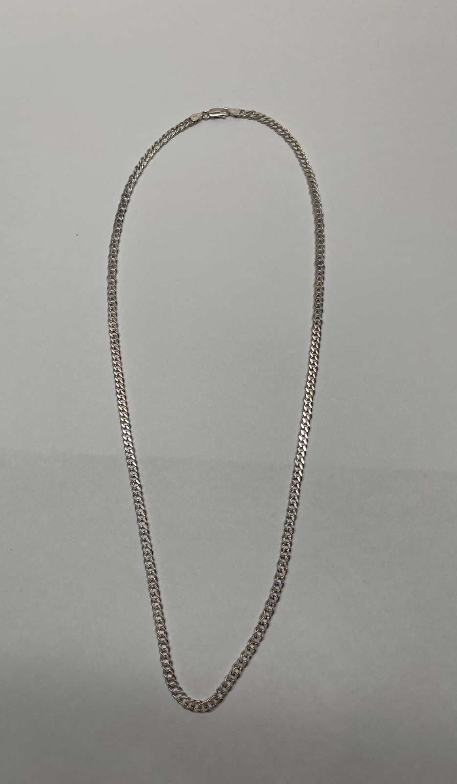 Italy 925 Sterling Silver Double Curb Cuban Chain Necklace 24” 17.7g