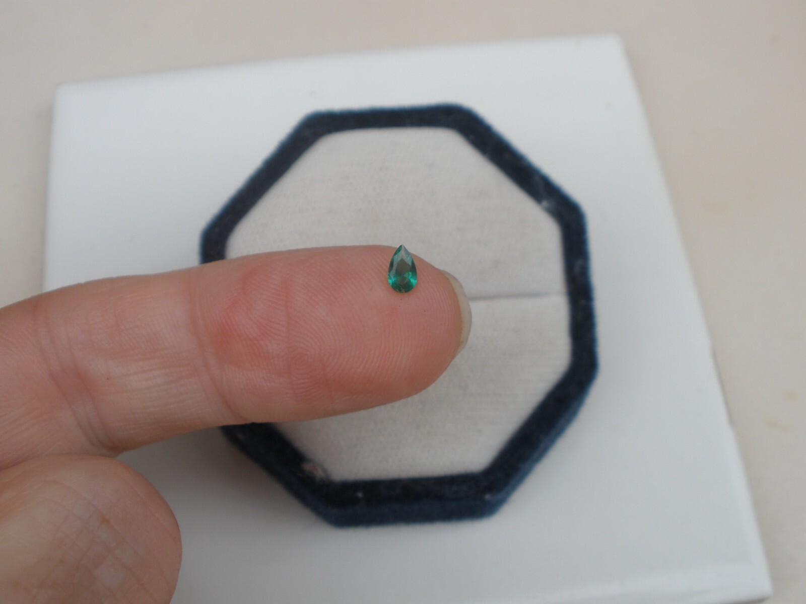 Colombian emerald pear loose faceted natural gem 5x3mm