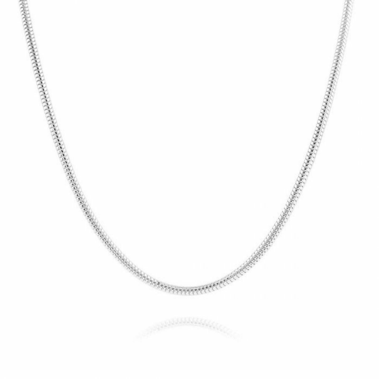20 inch (50cm) Sterling Silver Snake Chain Necklace with Lobster Clasp UK Seller
