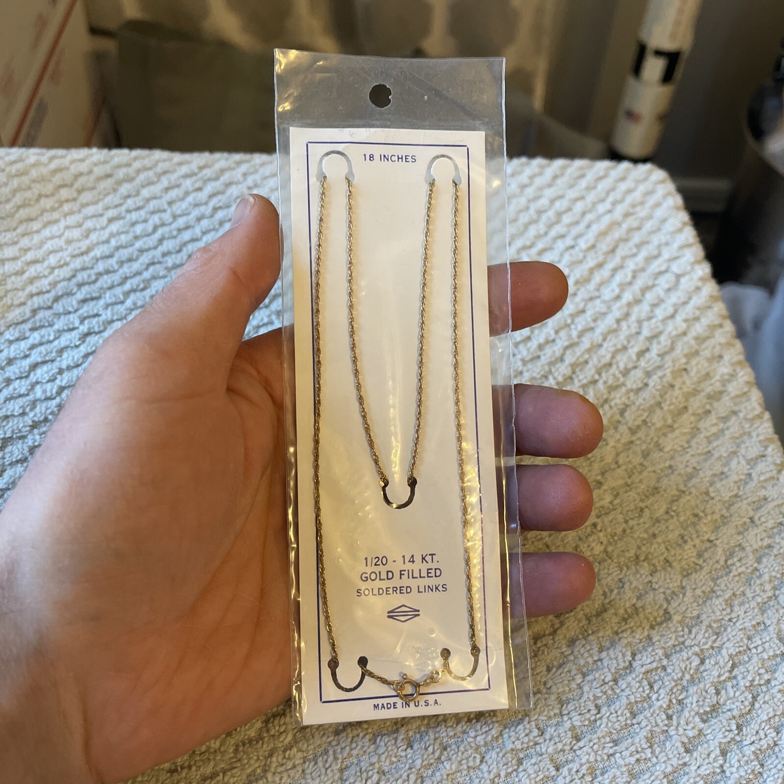 1/20th 14k Gold Fill Rope Chain Necklace 18 Inches Length