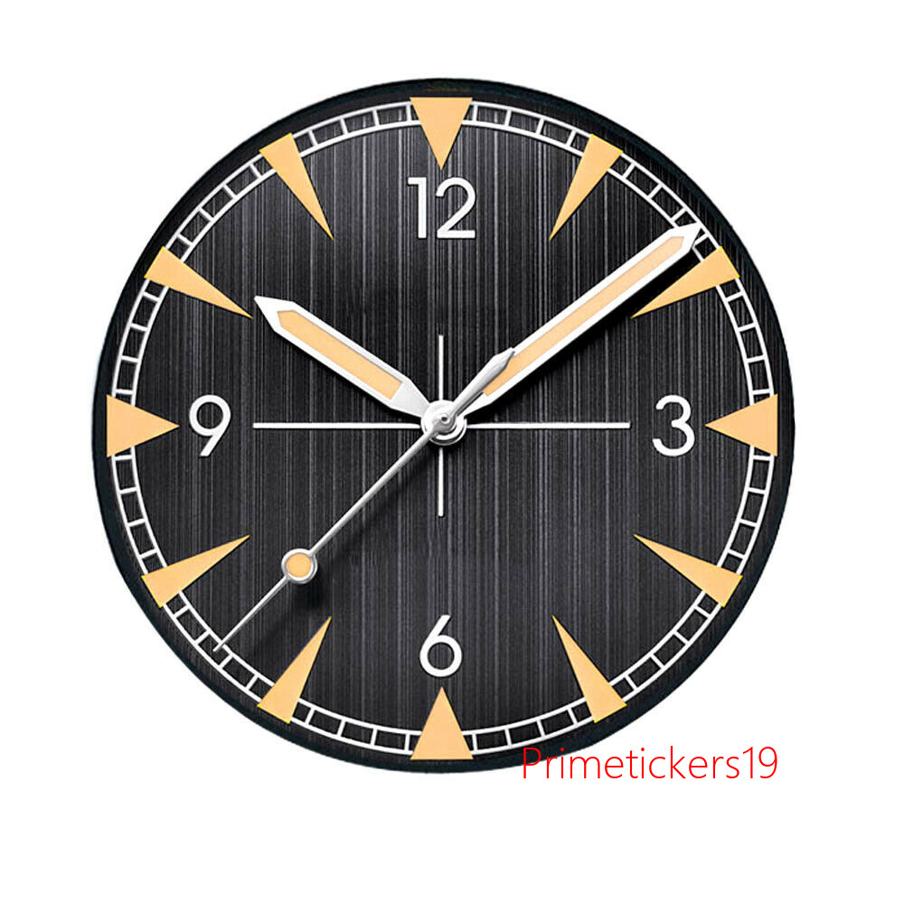 33.4mm Black/Blue/White Watch Dial Hands Set Green Lume Fit NH35 NH36 MIYOTA82