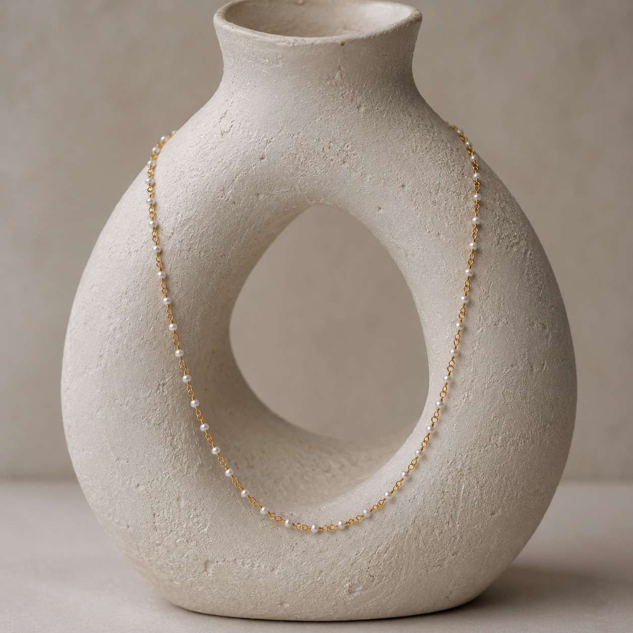 Dainty Pearl Necklace Gold Layering Chain Personalized Jewelry Gift for Her