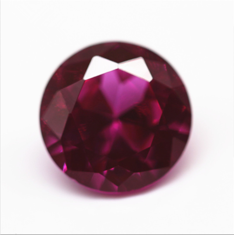 High Hardness ROUND ROSE RED RUBY LAB-CREATED LOOSE GEMSTONE 2.5mm-10mm
