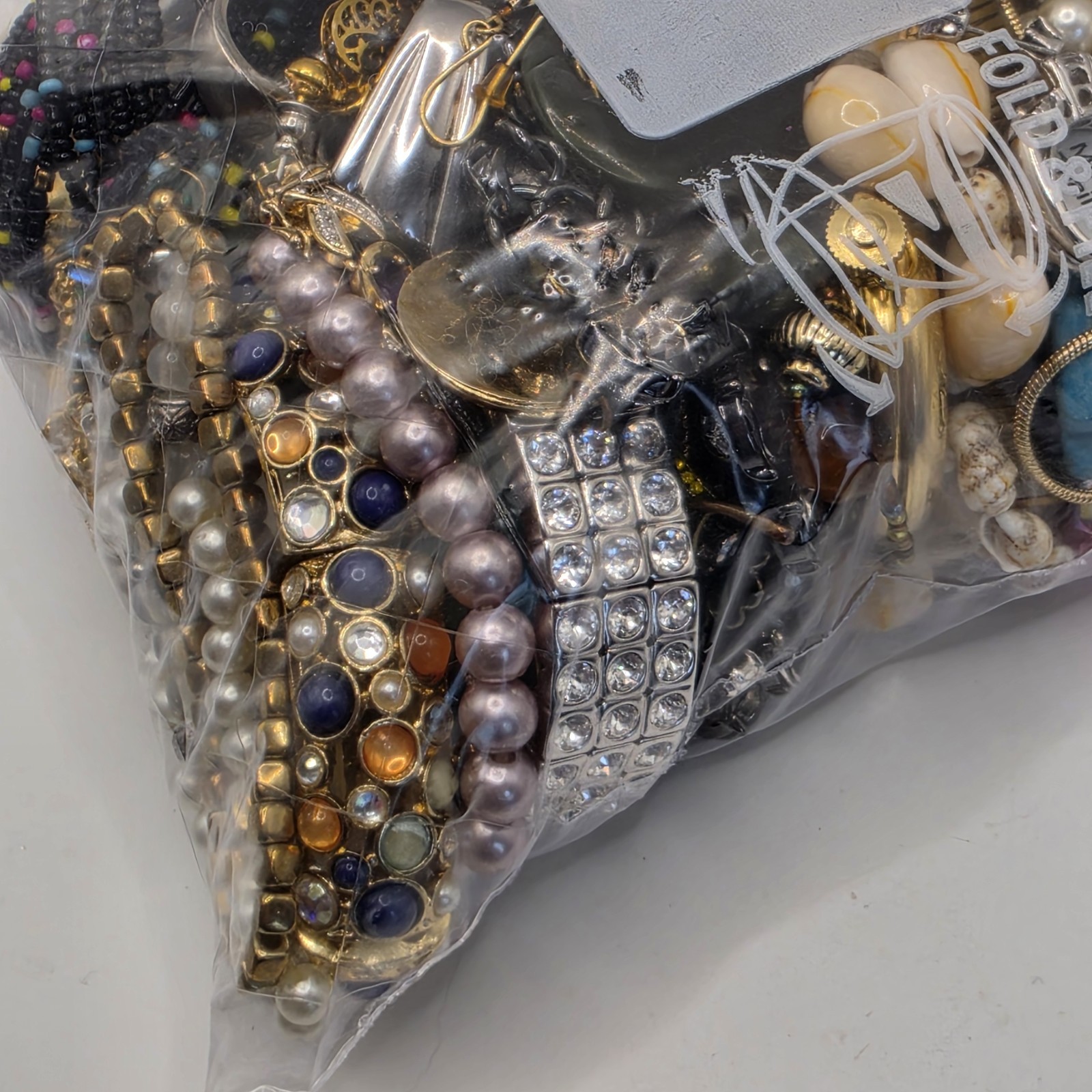 Bag Old Unsearched Jewelry Lot Vintage Estate Find Junk Drawer Aprox 4lbs