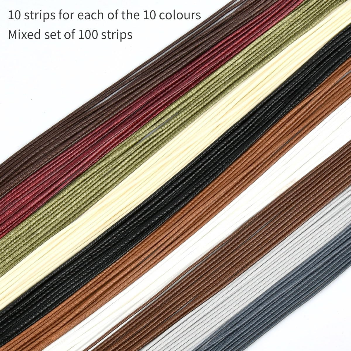 BUYGOO 100Pcs Leather Necklace Cord Bulk with Clasp, 20Inch Colorful Necklace Br