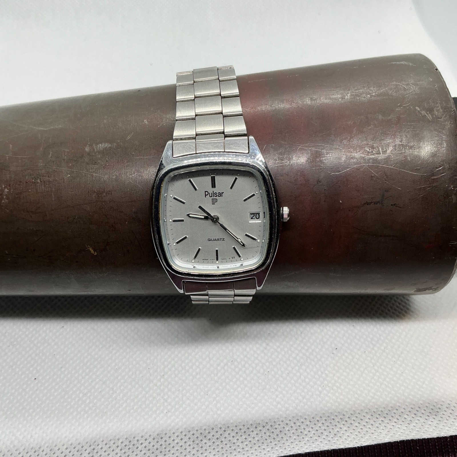 Vintage Pulsar by Seiko32MM Y147-5009 Fits 8 Wrist NEW BATTERY RUNS PERFECTLY