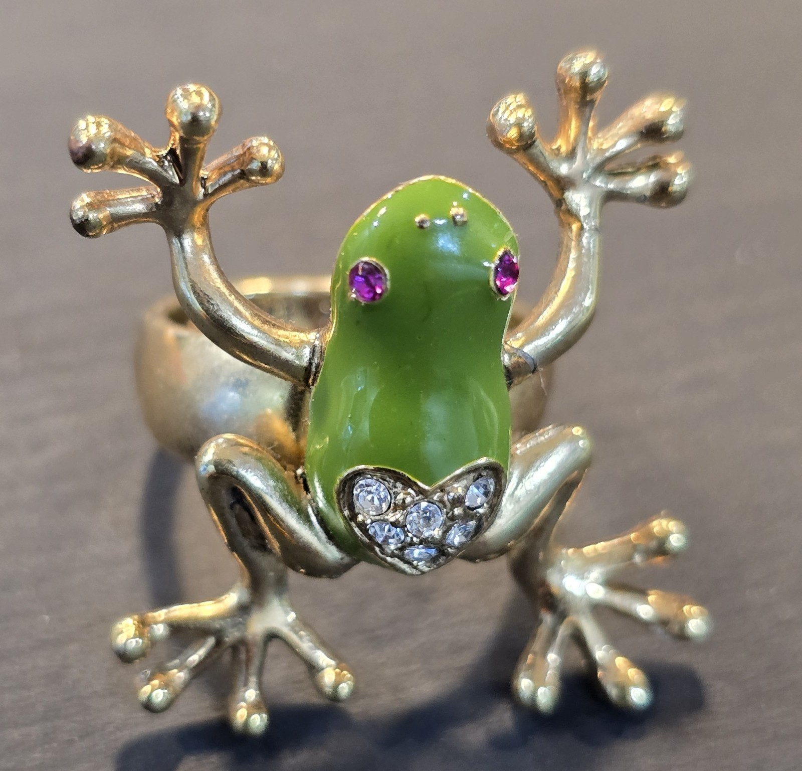 Vintage Betsey Johnson Frog Prince Ring – Size 7