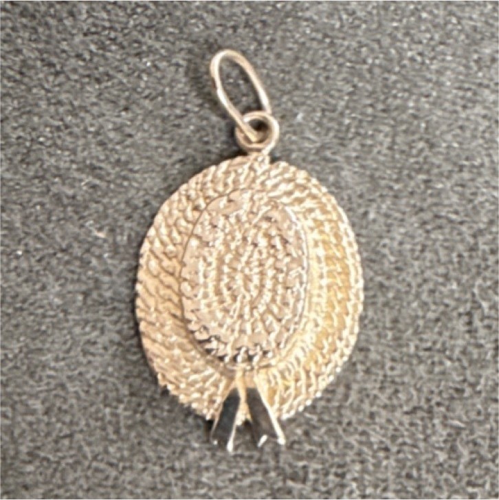 14K Yellow Gold Sun Hat or Bonnet Summer Fun